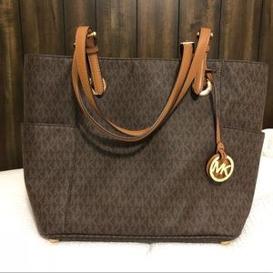 Michael Kors Jet Set Brown Signature Tote